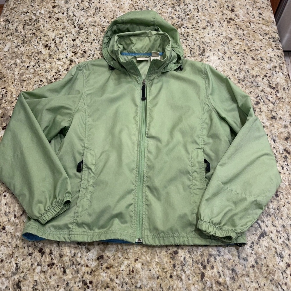 L.L. Bean Women's Sage Green Raincoat Size L
